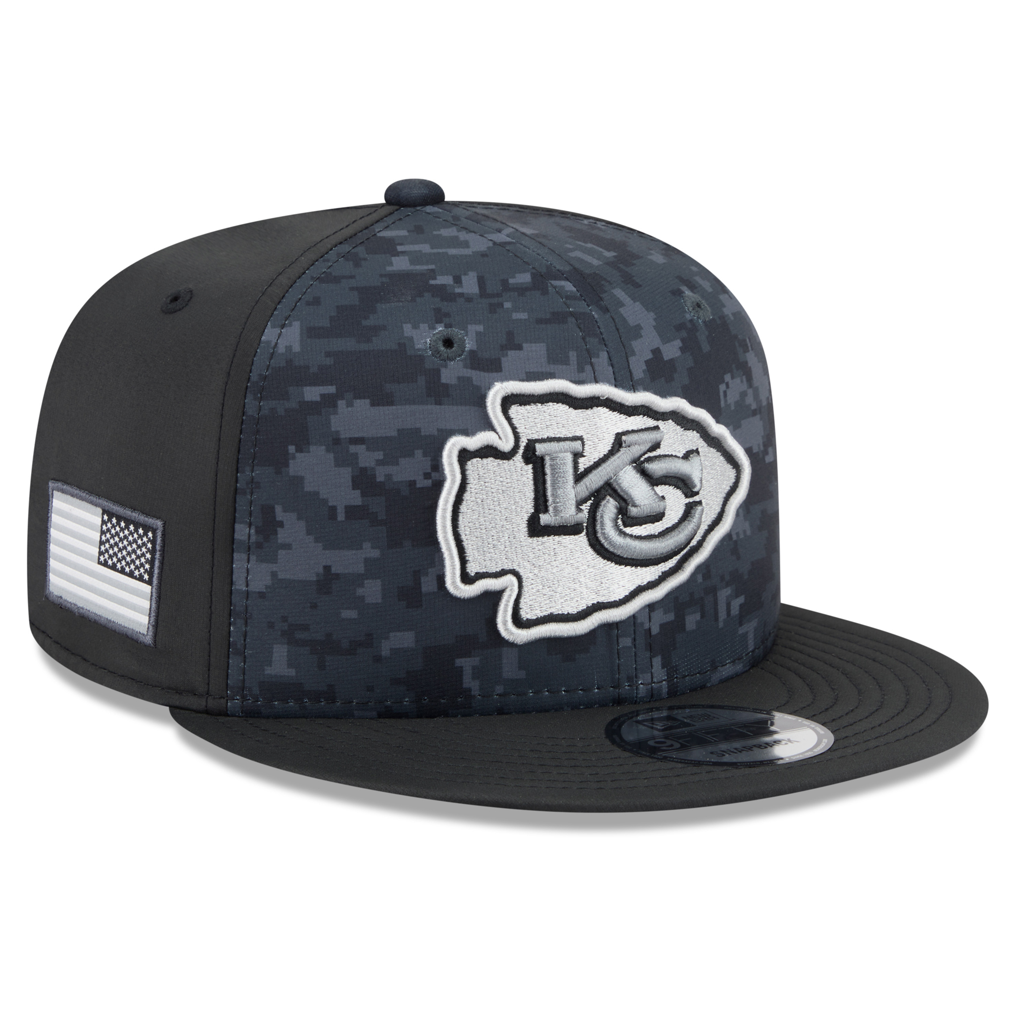 Men's New Era Black Kansas City Chiefs 2026 Salute To Service 9FIFTY Snapback Hat