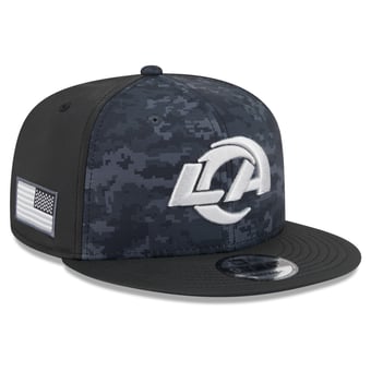 Men's New Era Black Los Angeles Rams 2026 Salute To Service 9FIFTY Snapback Hat