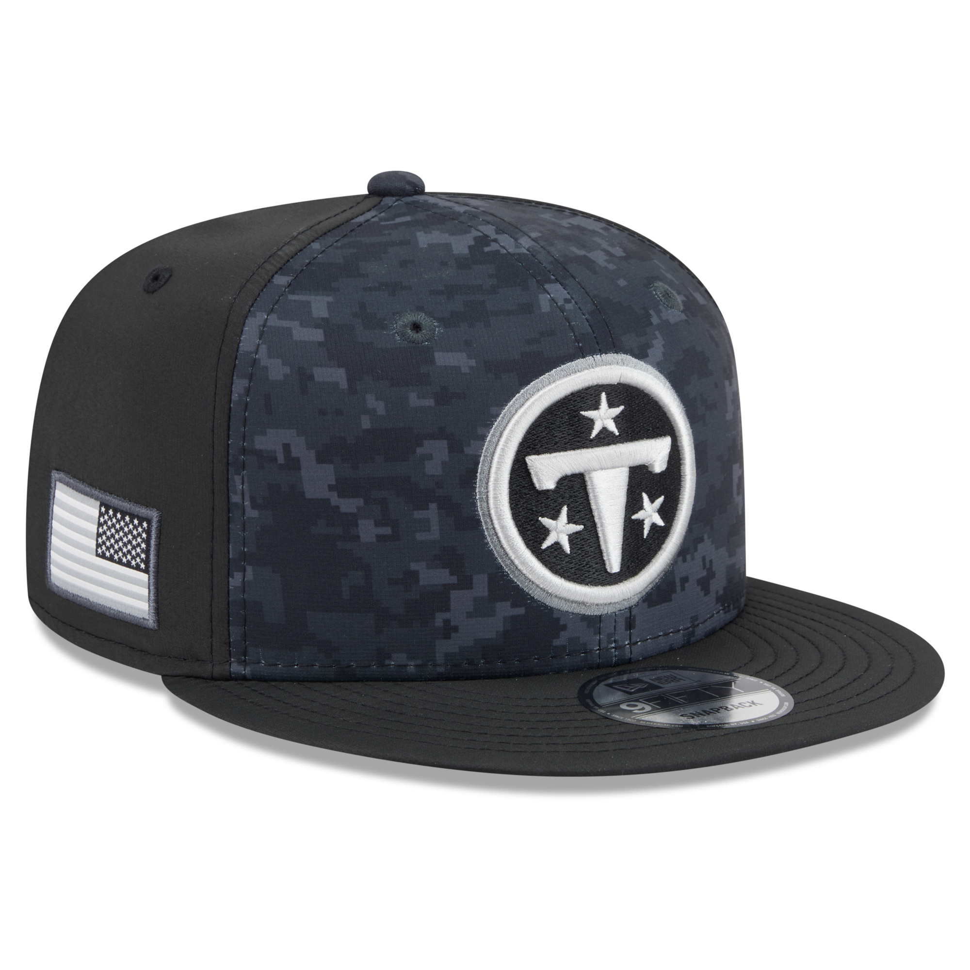 Men's New Era Black Tennessee Titans 2026 Salute To Service 9FIFTY Snapback Hat