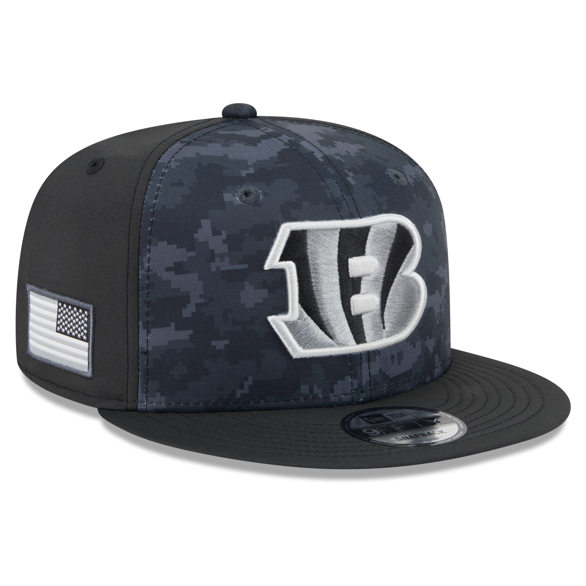 Men's New Era Black Cincinnati Bengals 2026 Salute To Service 9FIFTY Snapback Hat
