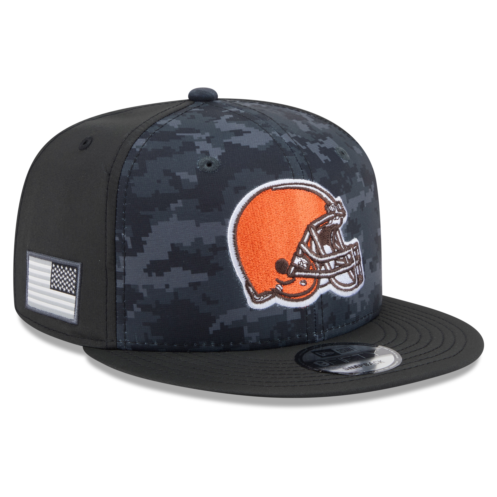 Men's New Era Black Cleveland Browns 2026 Salute To Service 9FIFTY Snapback Hat