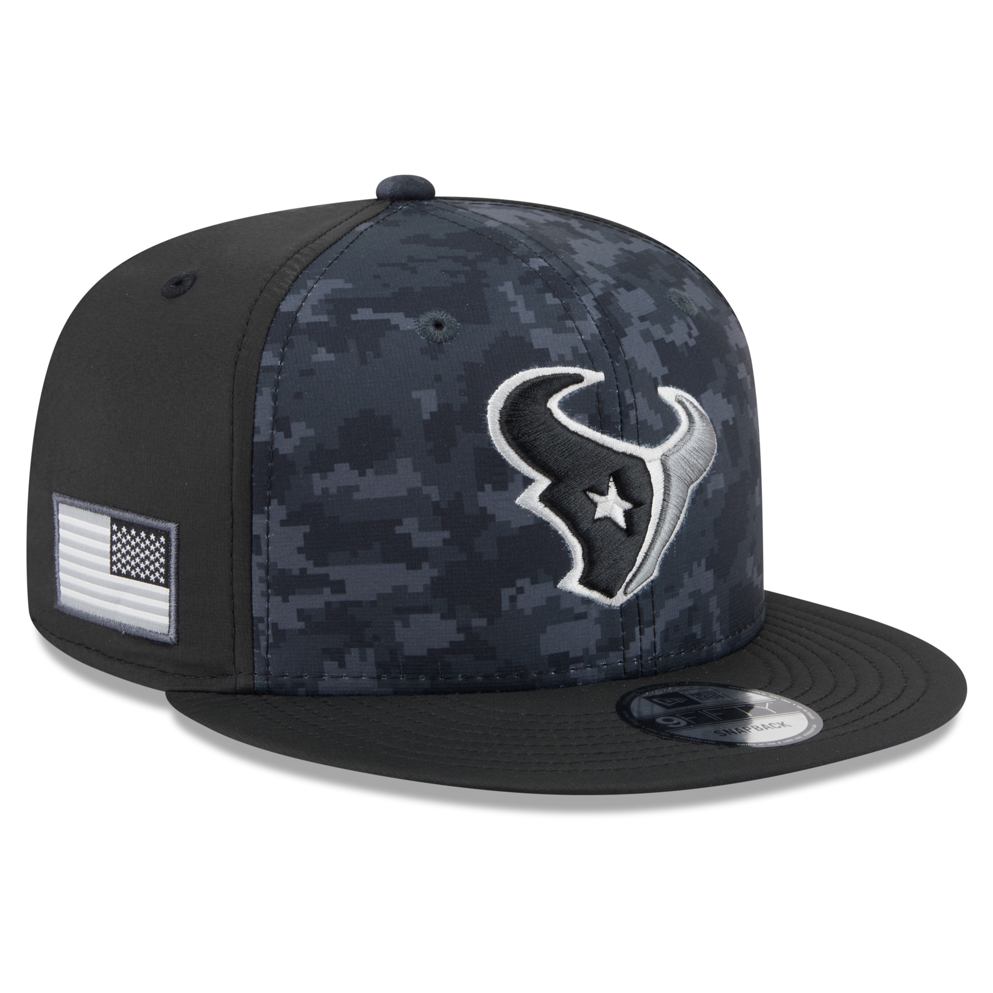 Men's New Era Black Houston Texans 2026 Salute To Service 9FIFTY Snapback Hat