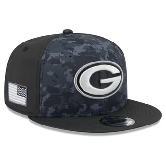 Men's New Era Black Green Bay Packers 2026 Salute To Service 9FIFTY Snapback Hat