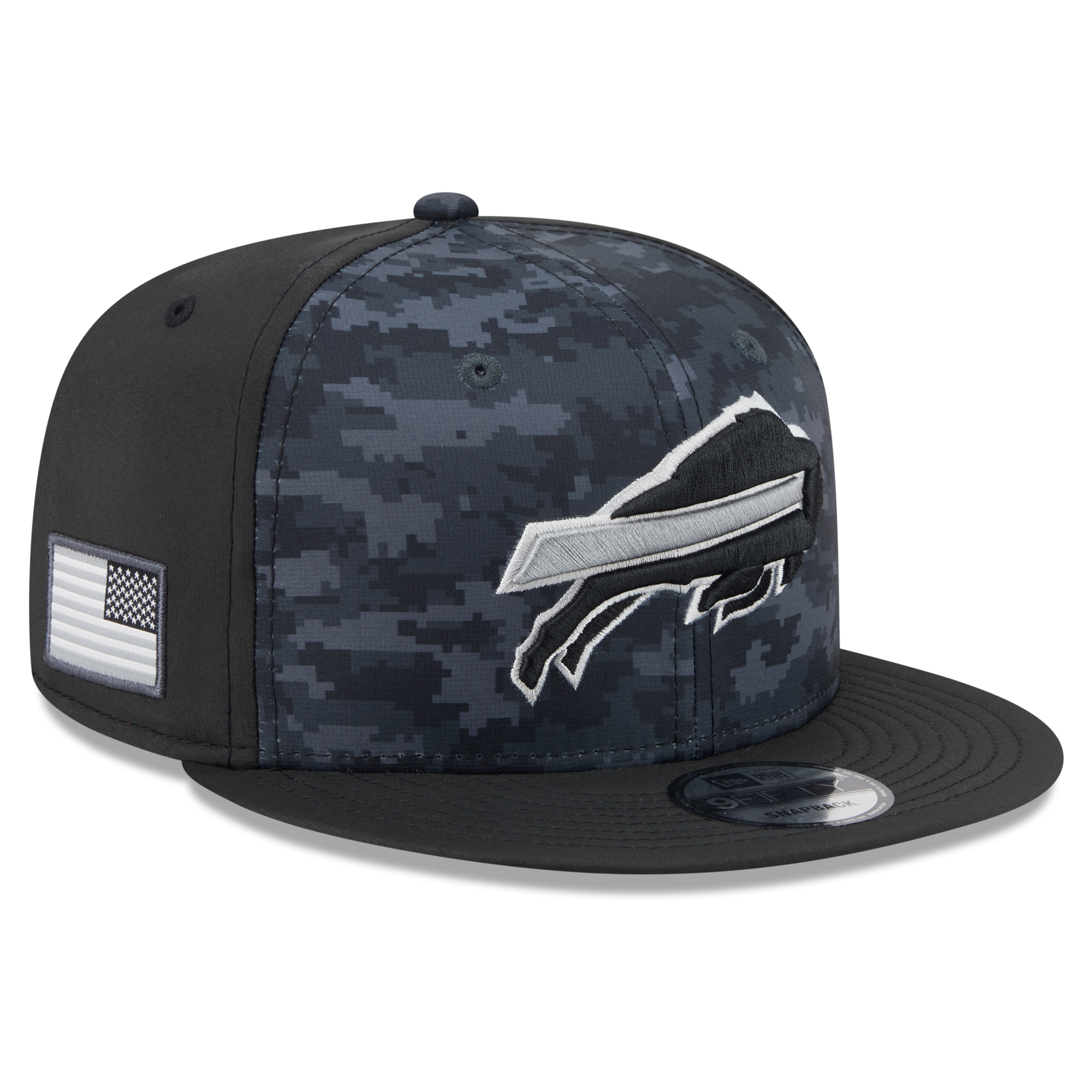 Men's New Era Black Buffalo Bills 2026 Salute To Service 9FIFTY Snapback Hat