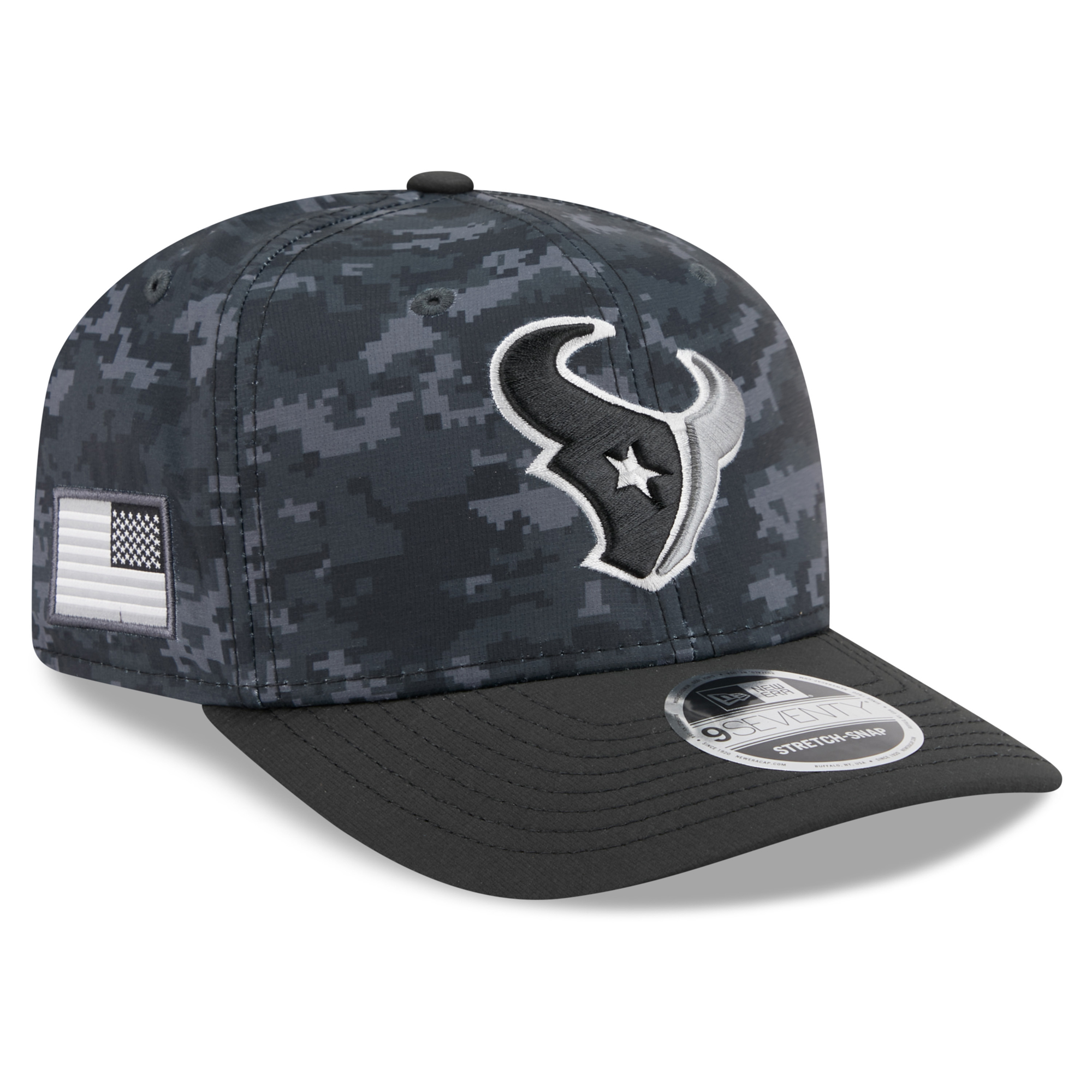 Men's New Era Black Houston Texans 2026 Salute To Service 9SEVENTY Adjustable Hat