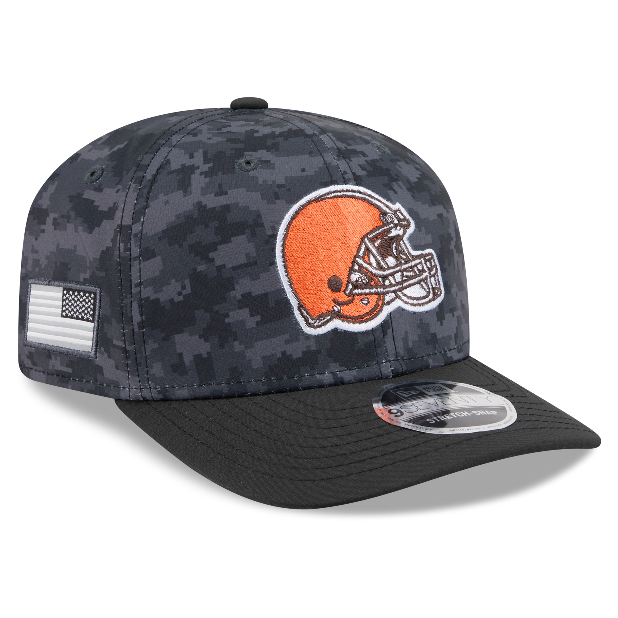 Men's New Era Black Cleveland Browns 2026 Salute To Service 9SEVENTY Adjustable Hat