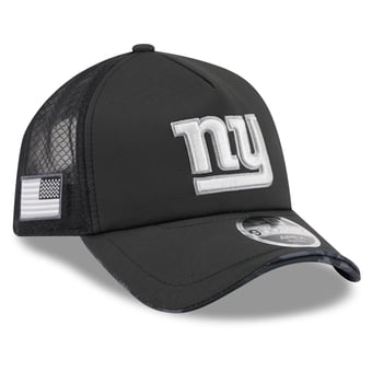 Men's New Era Black New York Giants 2026 Salute To Service Apex 9FORTY Adjustable Trucker Hat