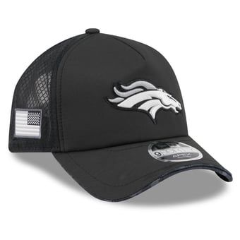 Men's New Era Black Denver Broncos 2026 Salute To Service Apex 9FORTY Adjustable Trucker Hat