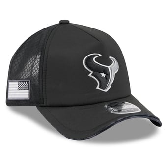 Men's New Era Black Houston Texans 2026 Salute To Service Apex 9FORTY Adjustable Trucker Hat