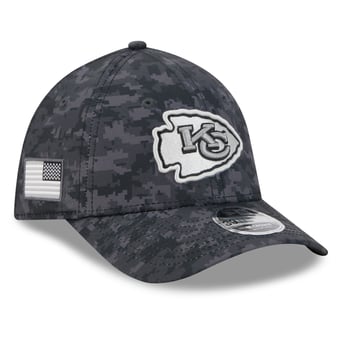 Men's New Era Black Kansas City Chiefs 2026 Salute To Service 39THIRTY M-Crown Stretch Hat