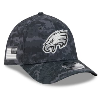 Men's New Era Black Philadelphia Eagles 2026 Salute To Service 39THIRTY M-Crown Stretch Hat