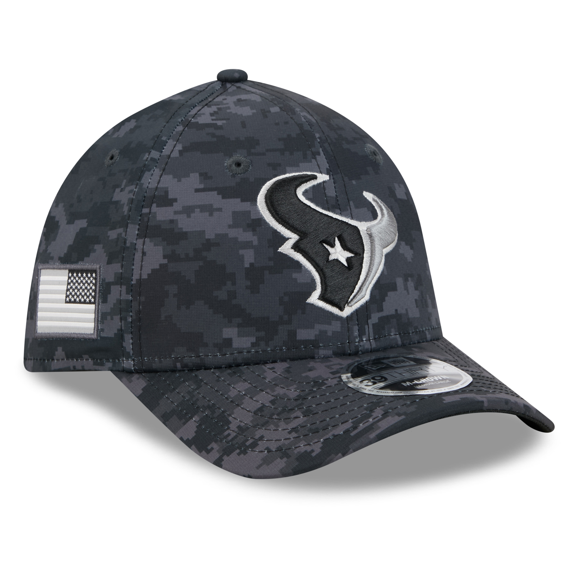 Men's New Era Black Houston Texans 2026 Salute To Service 39THIRTY M-Crown Stretch Hat
