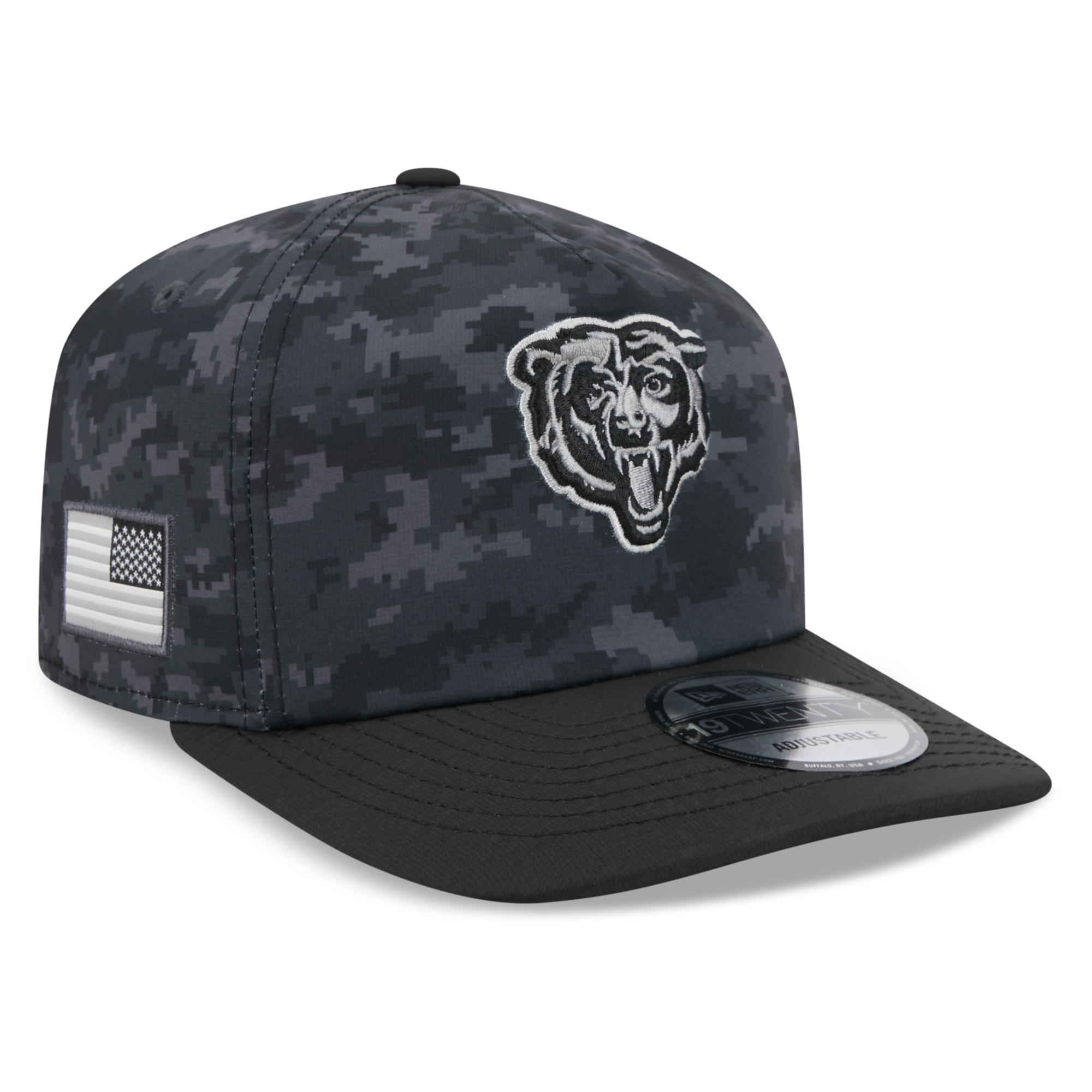 Men's New Era Black Chicago Bears 2026 Salute To Service 19TWENTY Adjustable Hat