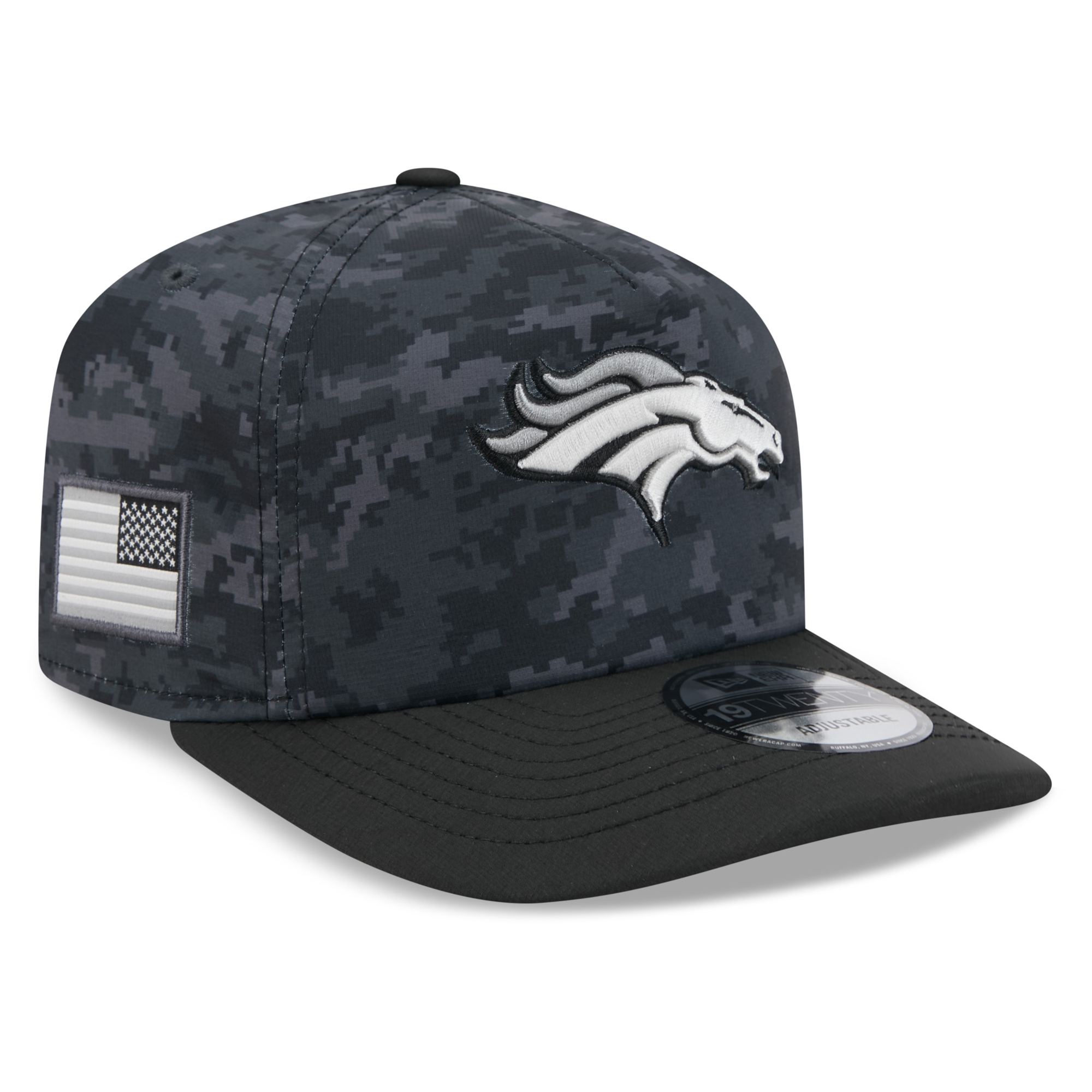 Men's New Era Black Denver Broncos 2026 Salute To Service 19TWENTY Adjustable Hat