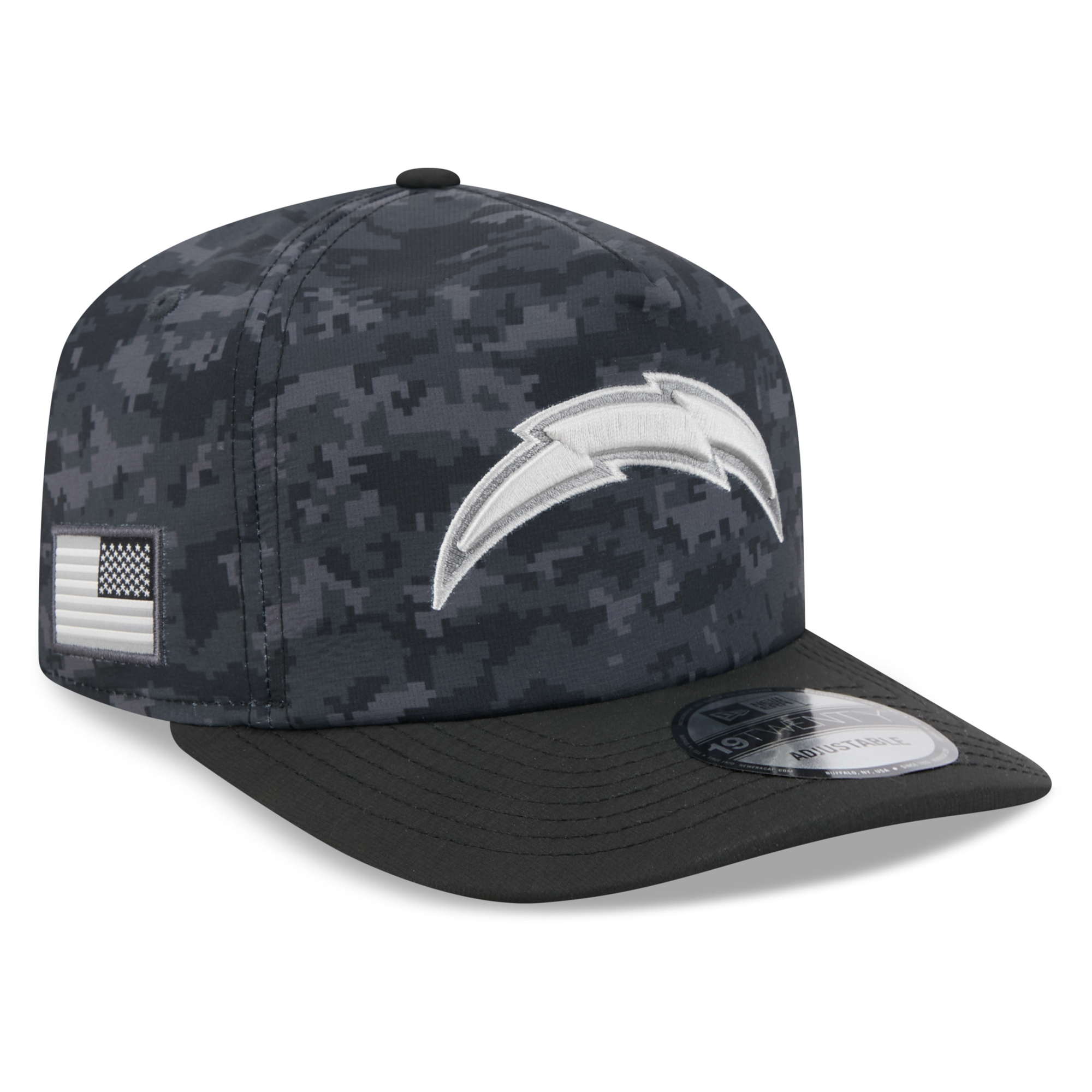 Men's New Era Black Los Angeles Chargers 2026 Salute To Service 19TWENTY Adjustable Hat
