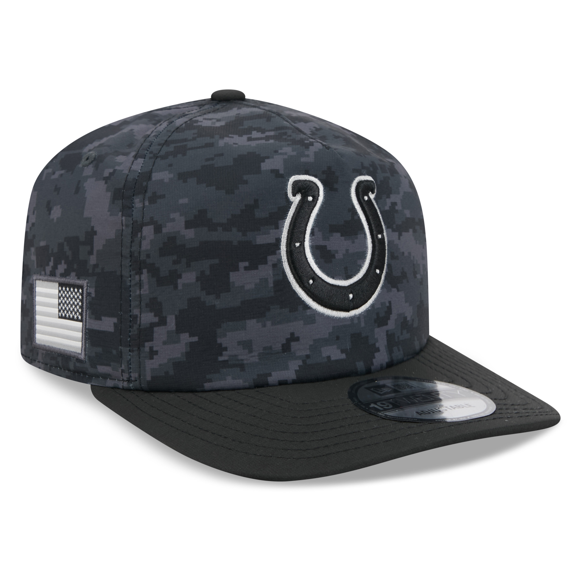 Men's New Era Black Indianapolis Colts 2026 Salute To Service 19TWENTY Adjustable Hat