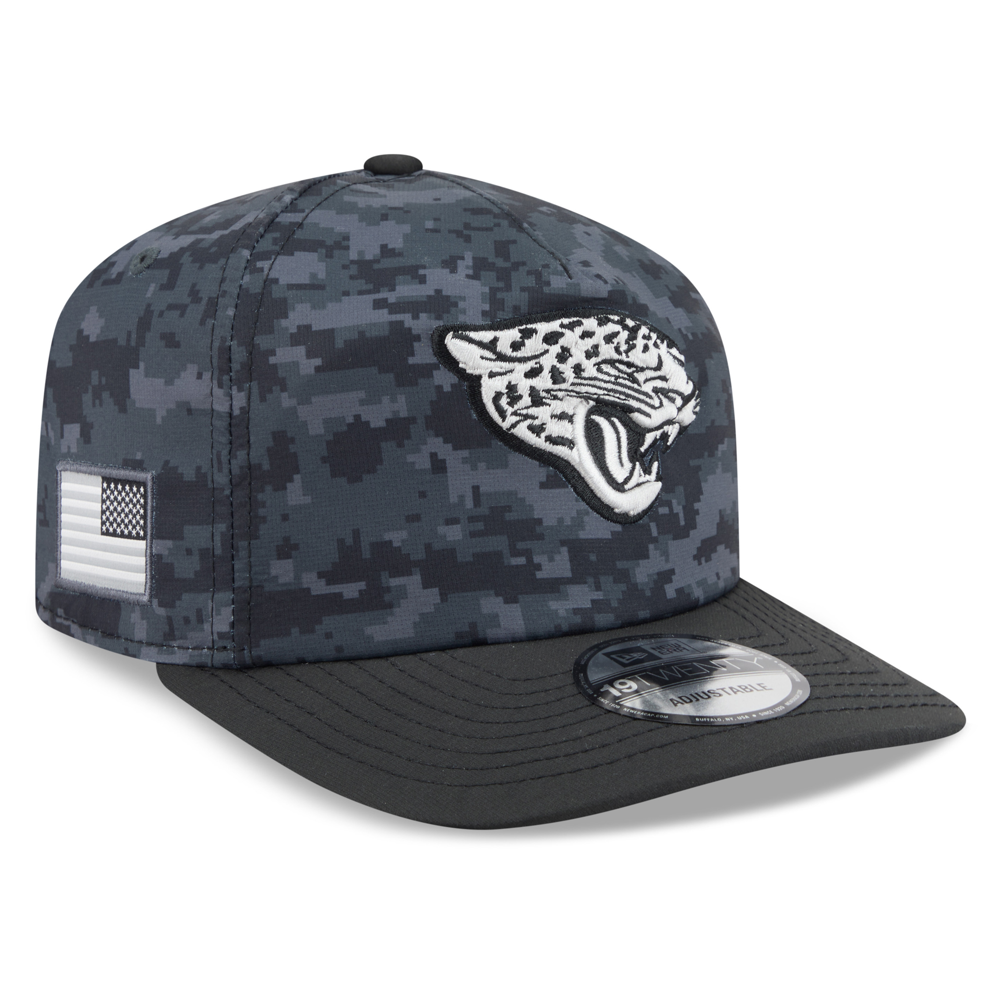 Men's New Era Black Jacksonville Jaguars 2026 Salute To Service 19TWENTY Adjustable Hat