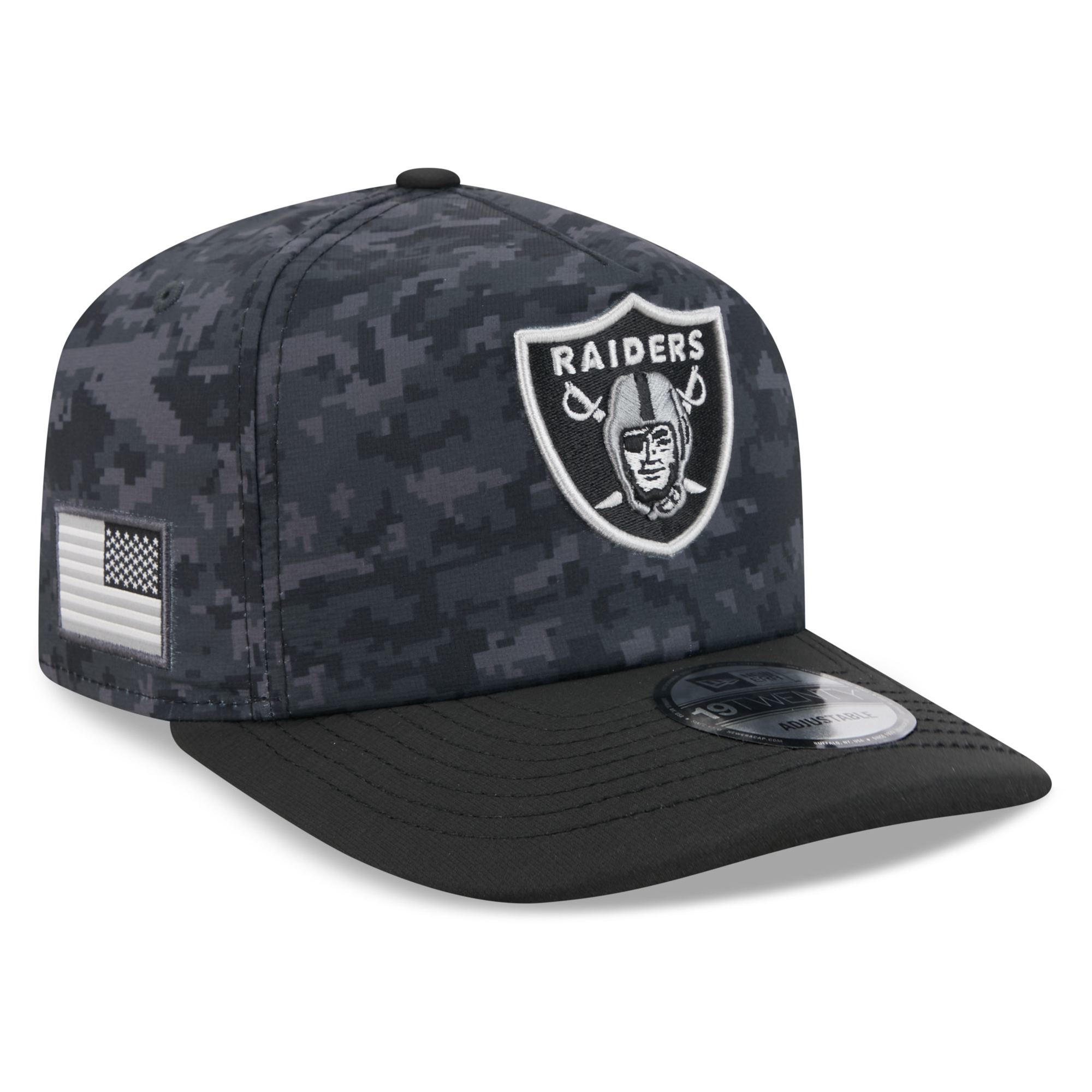 Men's New Era Black Las Vegas Raiders 2026 Salute To Service 19TWENTY Adjustable Hat