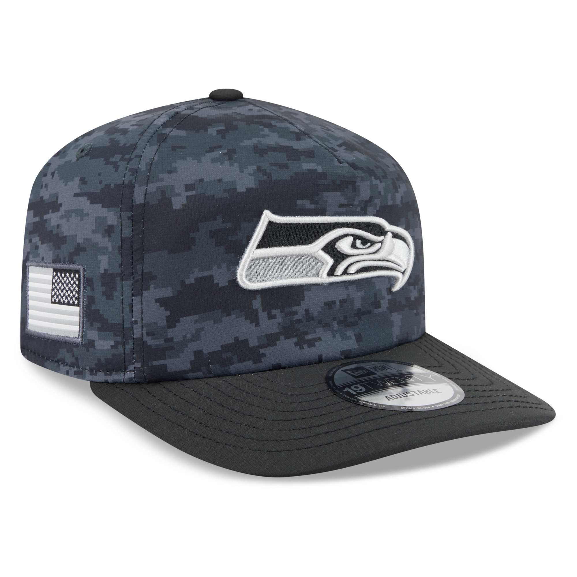 Men's New Era Black Seattle Seahawks 2026 Salute To Service 19TWENTY Adjustable Hat