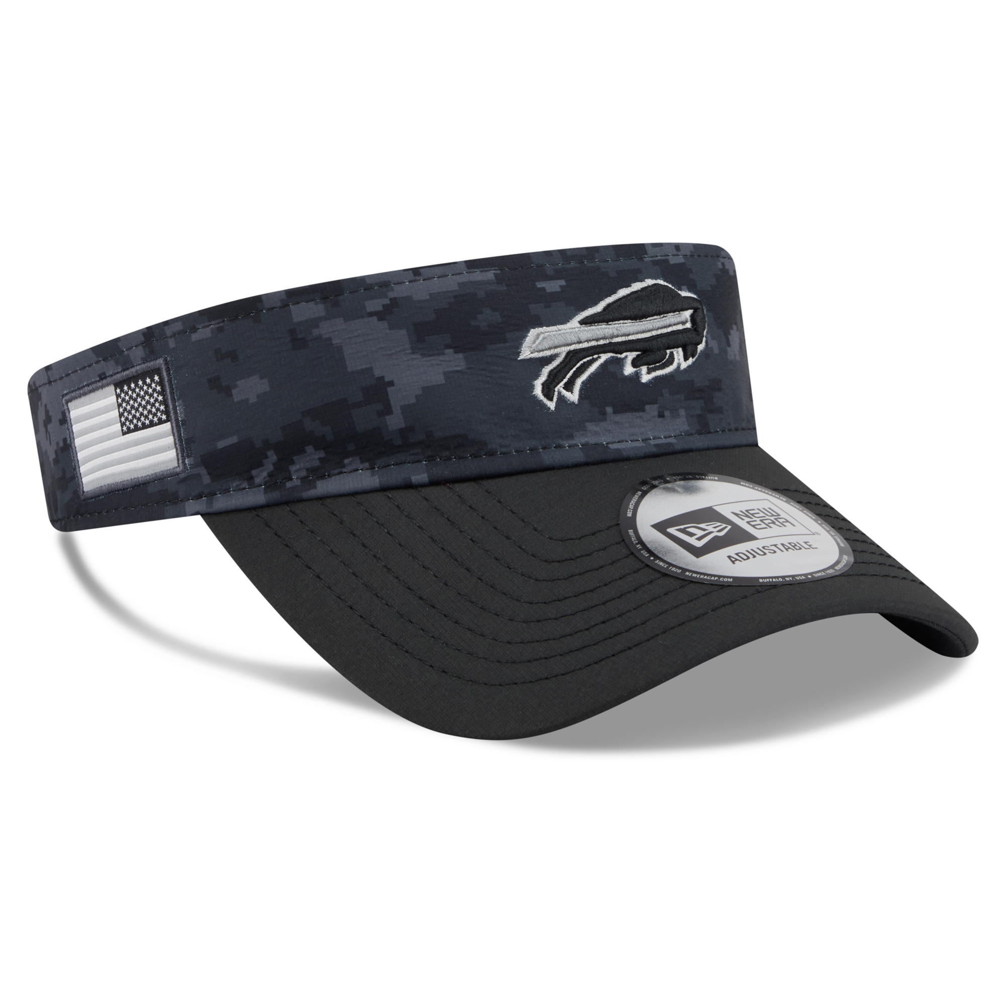 Men's New Era Black Buffalo Bills 2026 Salute To Service Adjustable Visor