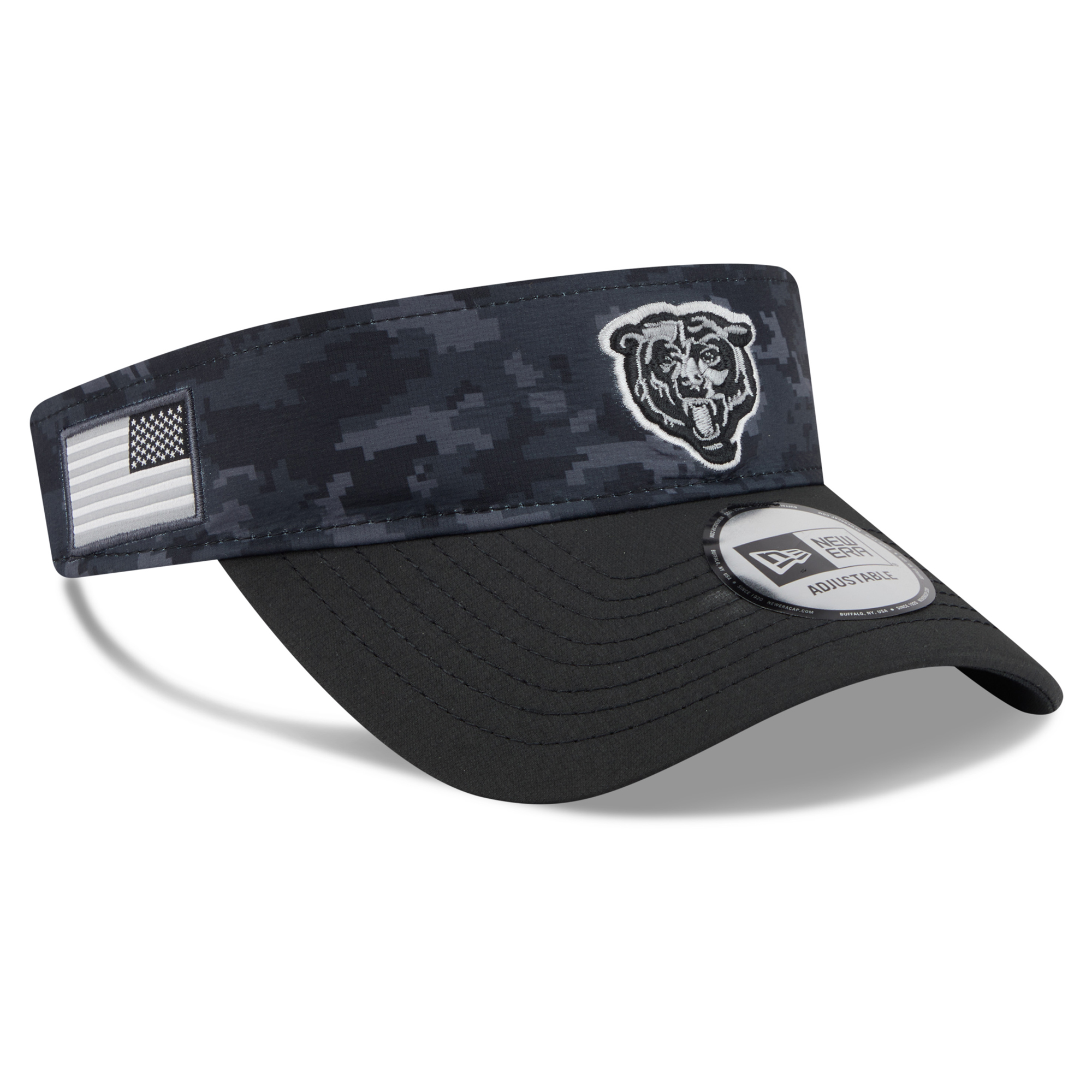 Men's New Era Black Chicago Bears 2026 Salute To Service Adjustable Visor