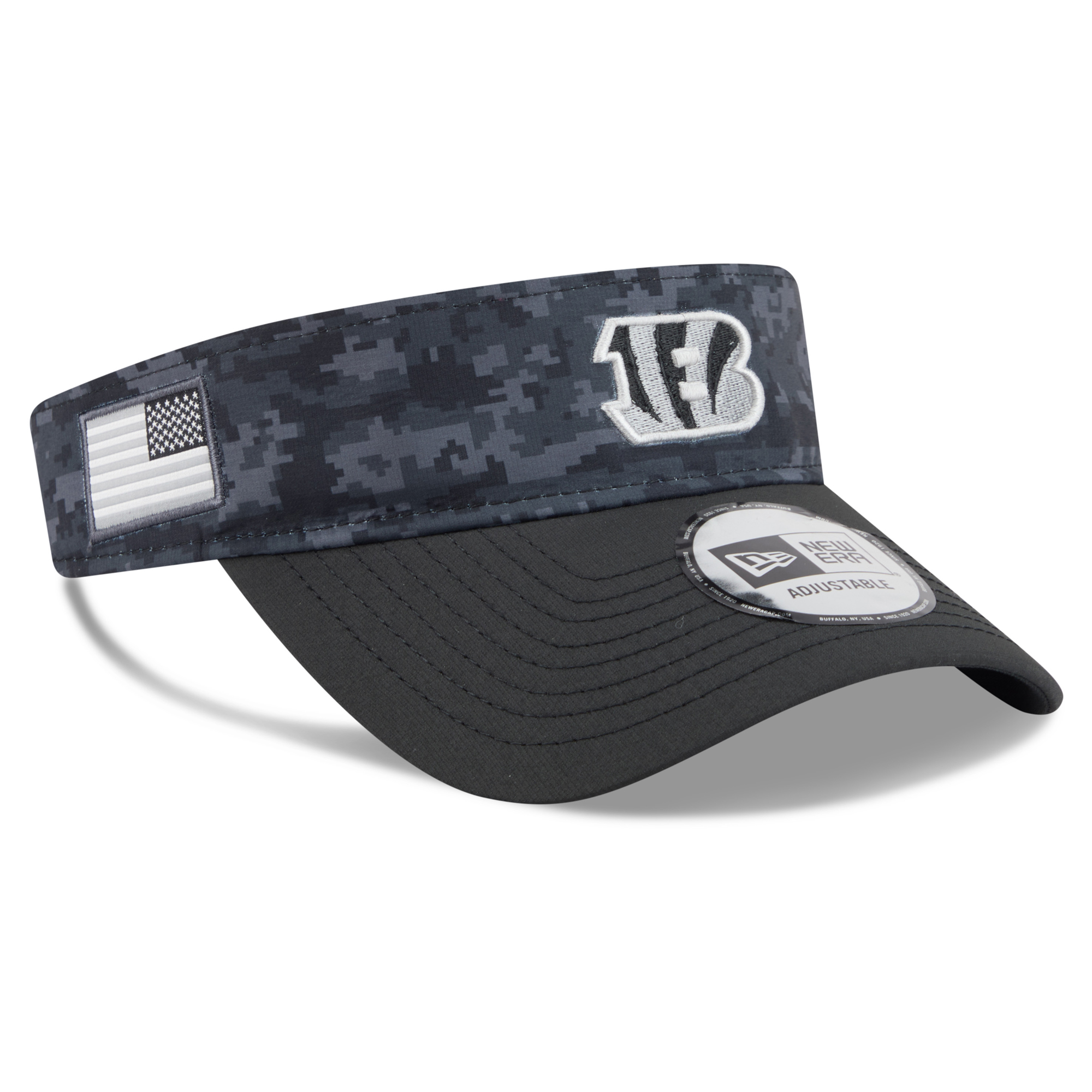 Men's New Era Black Cincinnati Bengals 2026 Salute To Service Adjustable Visor