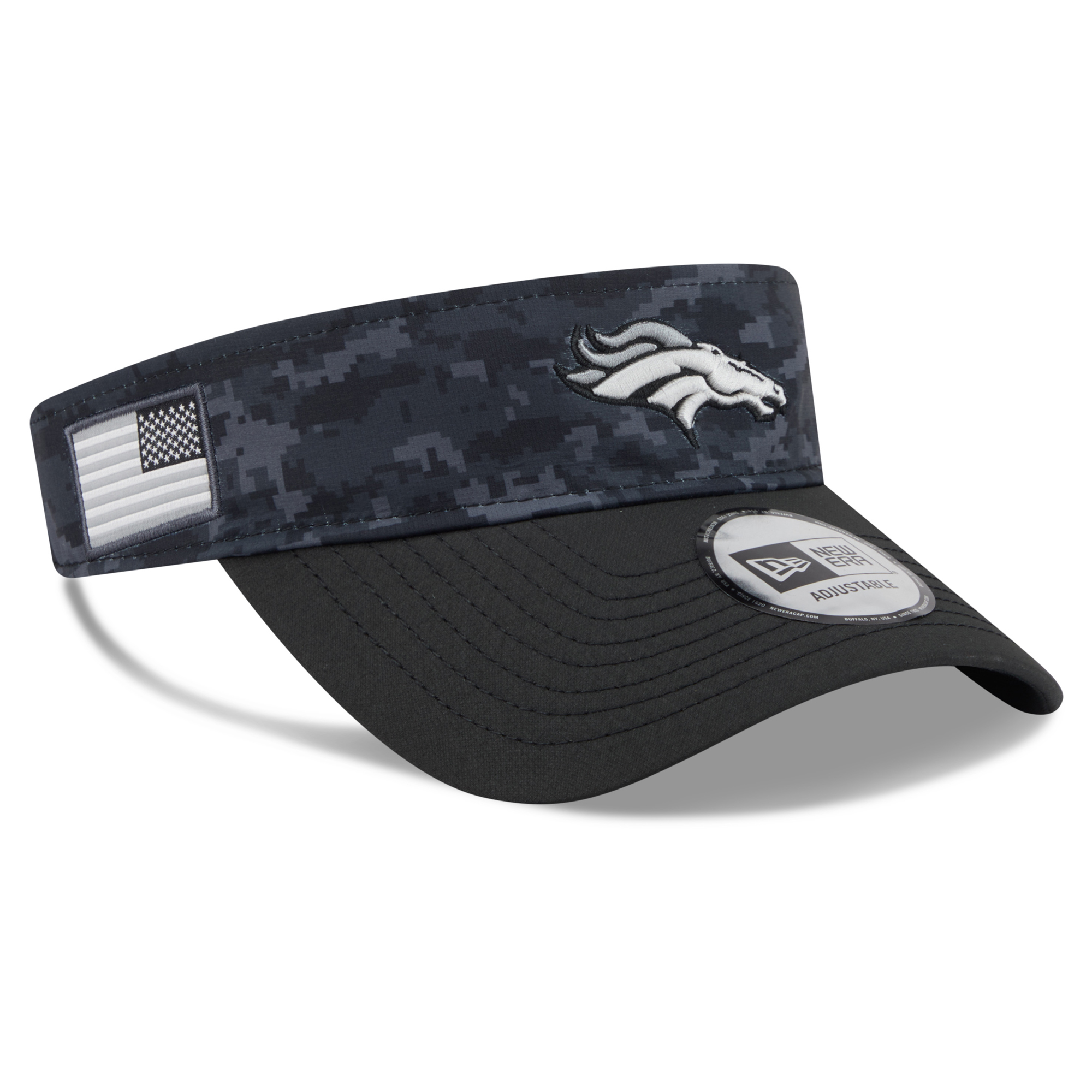 Men's New Era Black Denver Broncos 2026 Salute To Service Adjustable Visor