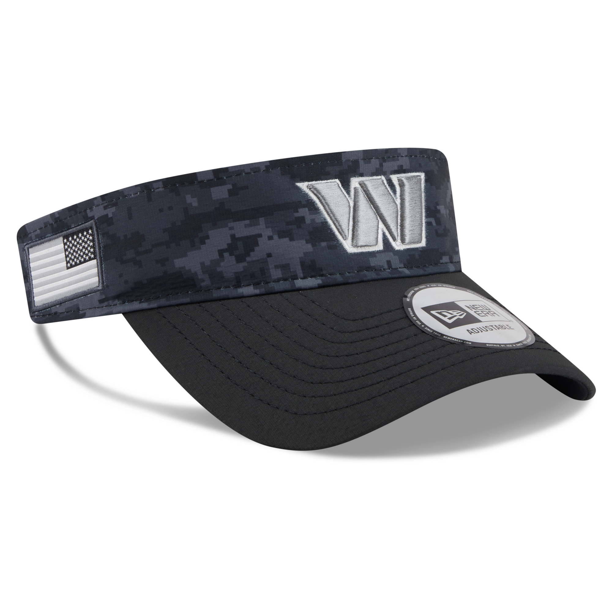 Men's New Era Black Washington Commanders 2026 Salute To Service Adjustable Visor