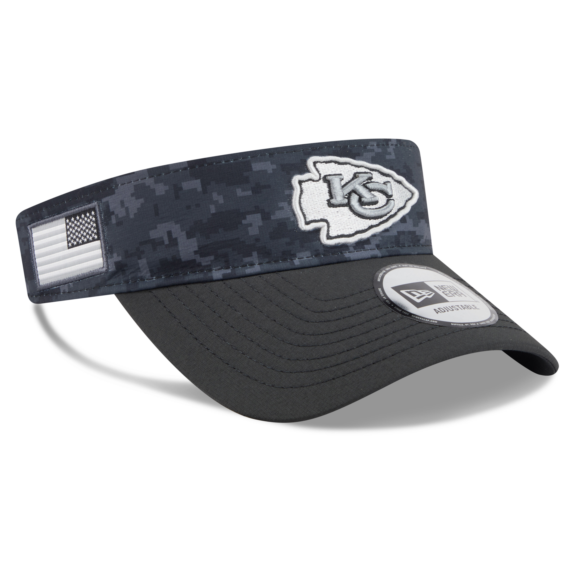 Men's New Era Black Kansas City Chiefs 2026 Salute To Service Adjustable Visor