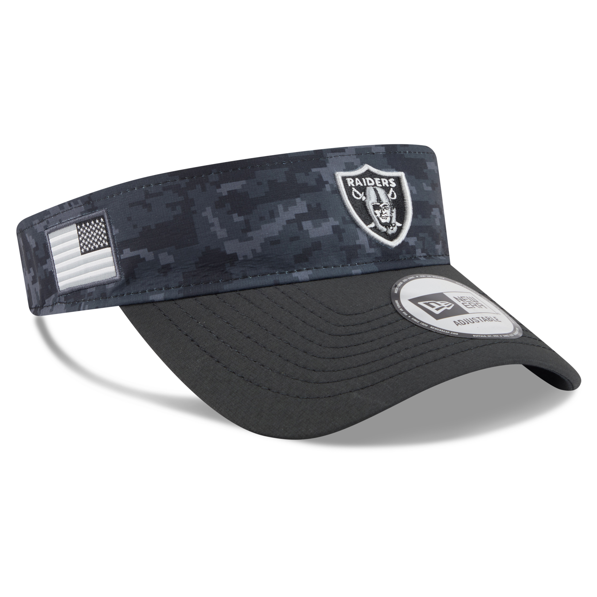 Men's New Era Black Las Vegas Raiders 2026 Salute To Service Adjustable Visor