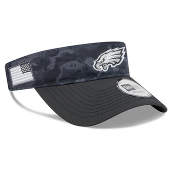 Men's New Era Black Philadelphia Eagles 2026 Salute To Service Adjustable Visor