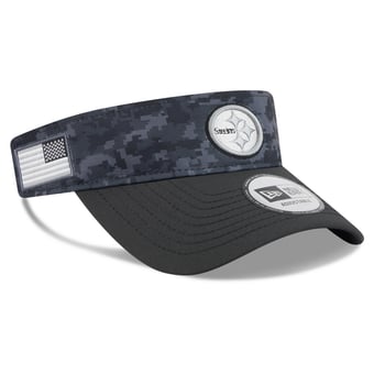 Men's New Era Black Pittsburgh Steelers 2026 Salute To Service Adjustable Visor