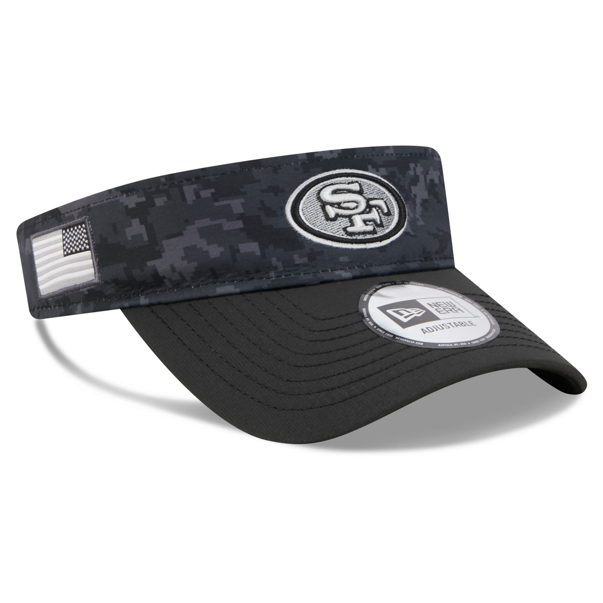 Men's New Era Black San Francisco 49ers 2026 Salute To Service Adjustable Visor