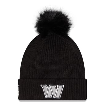 Women's New Era Black Washington Commanders 2026 Salute To Service Cuffed Knit Hat with Pom