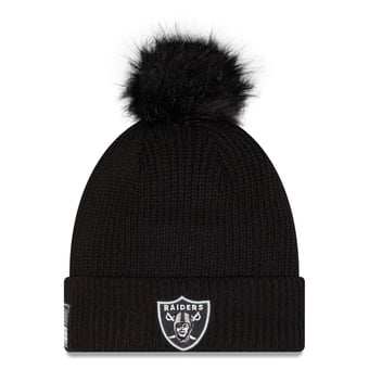 Women's New Era Black Las Vegas Raiders 2026 Salute To Service Cuffed Knit Hat with Pom