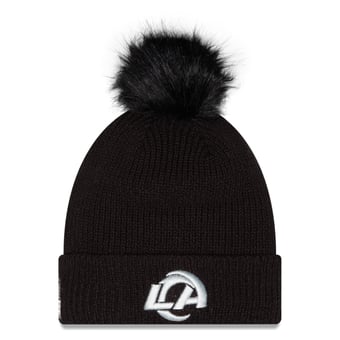 Women's New Era Black Los Angeles Rams 2026 Salute To Service Cuffed Knit Hat with Pom