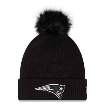 Women's New Era Black New England Patriots 2026 Salute To Service Cuffed Knit Hat with Pom