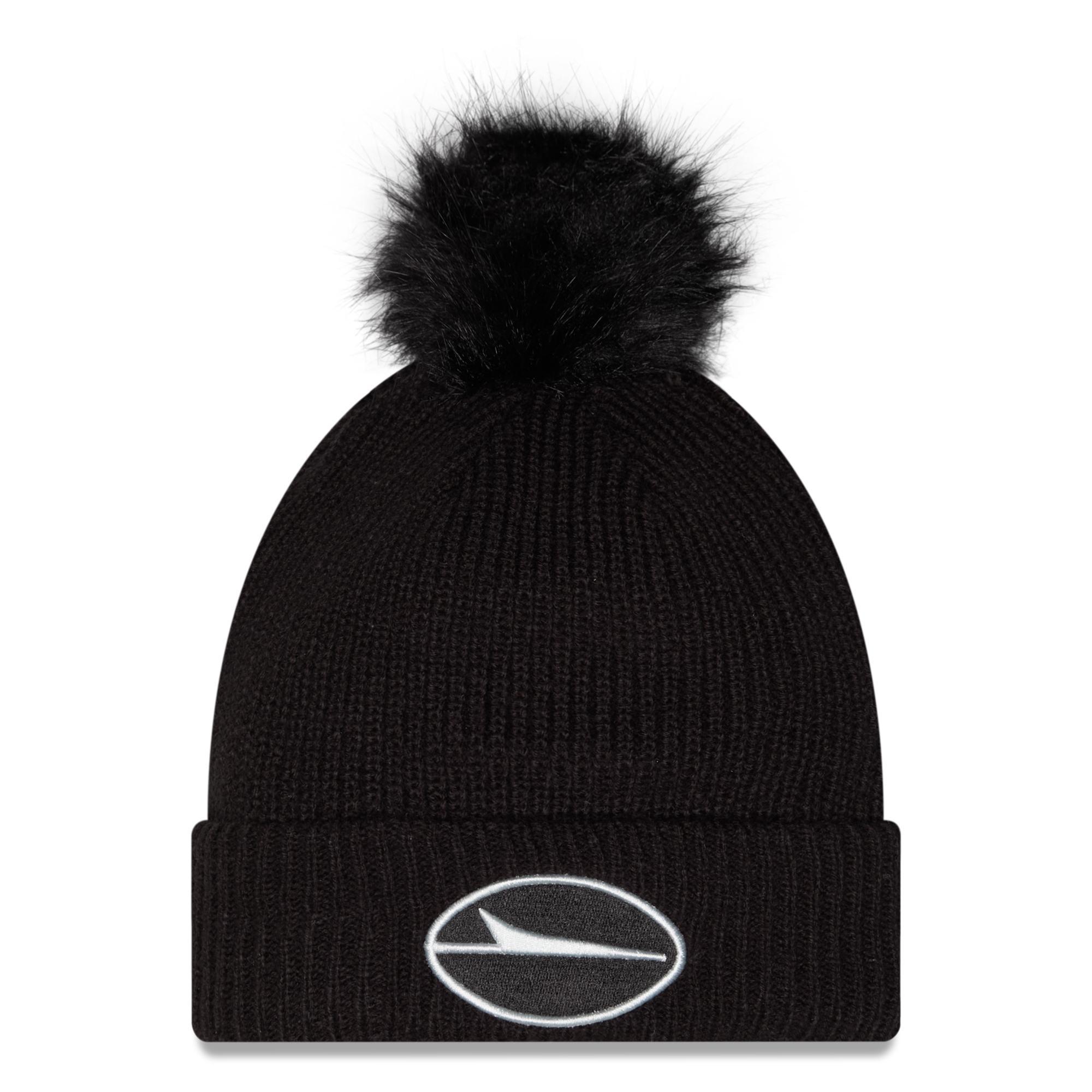 Women's New Era Black New York Jets 2026 Salute To Service Cuffed Knit Hat with Pom