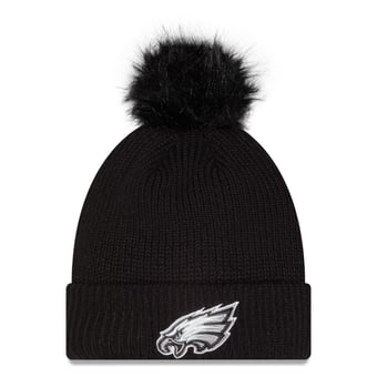 Women's New Era Black Philadelphia Eagles 2026 Salute To Service Cuffed Knit Hat with Pom