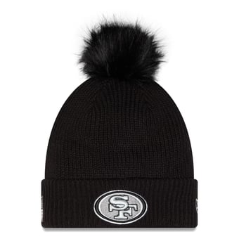Women's New Era Black San Francisco 49ers 2026 Salute To Service Cuffed Knit Hat with Pom