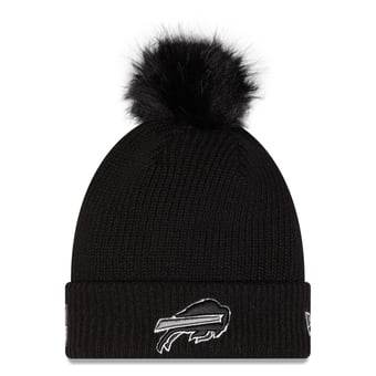 Women's New Era Black Buffalo Bills 2026 Salute To Service Cuffed Knit Hat with Pom