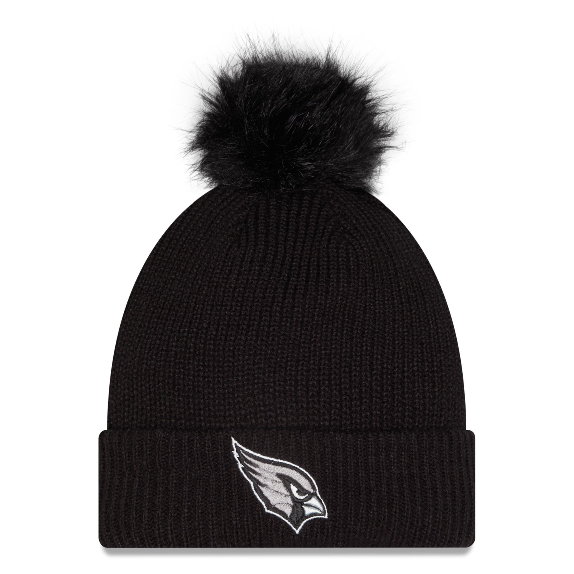 Women's New Era Black Arizona Cardinals 2026 Salute To Service Cuffed Knit Hat with Pom