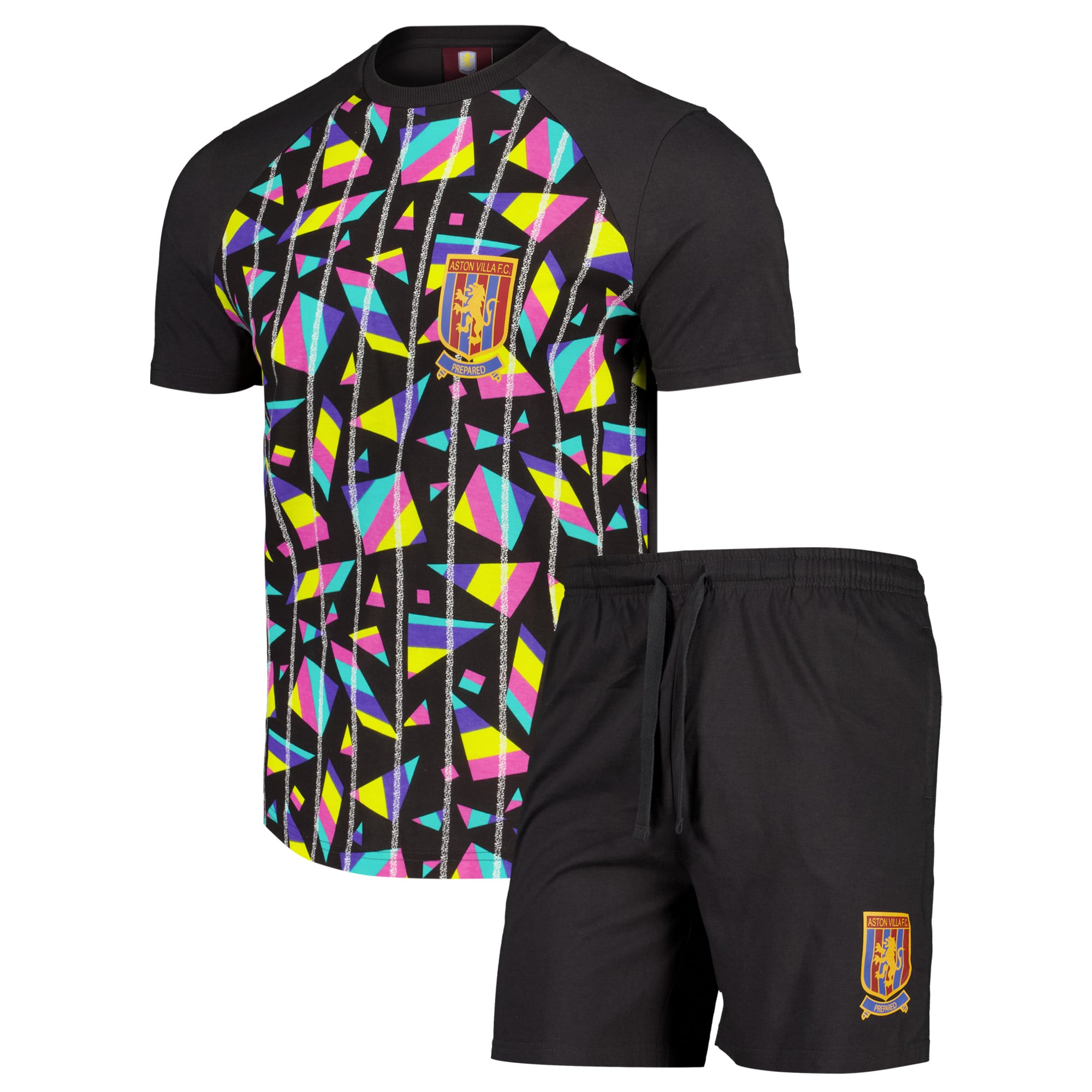 Aston Villa Retro Goalkeeper Short Pyjamas - Black - Mens
