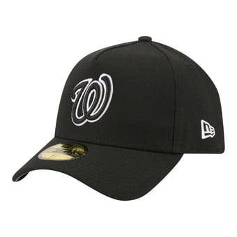 Men's New Era  Black Washington Nationals A-Frame 59FORTY Fitted Hat