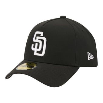 Men's New Era  Black San Diego Padres A-Frame 59FORTY Fitted Hat