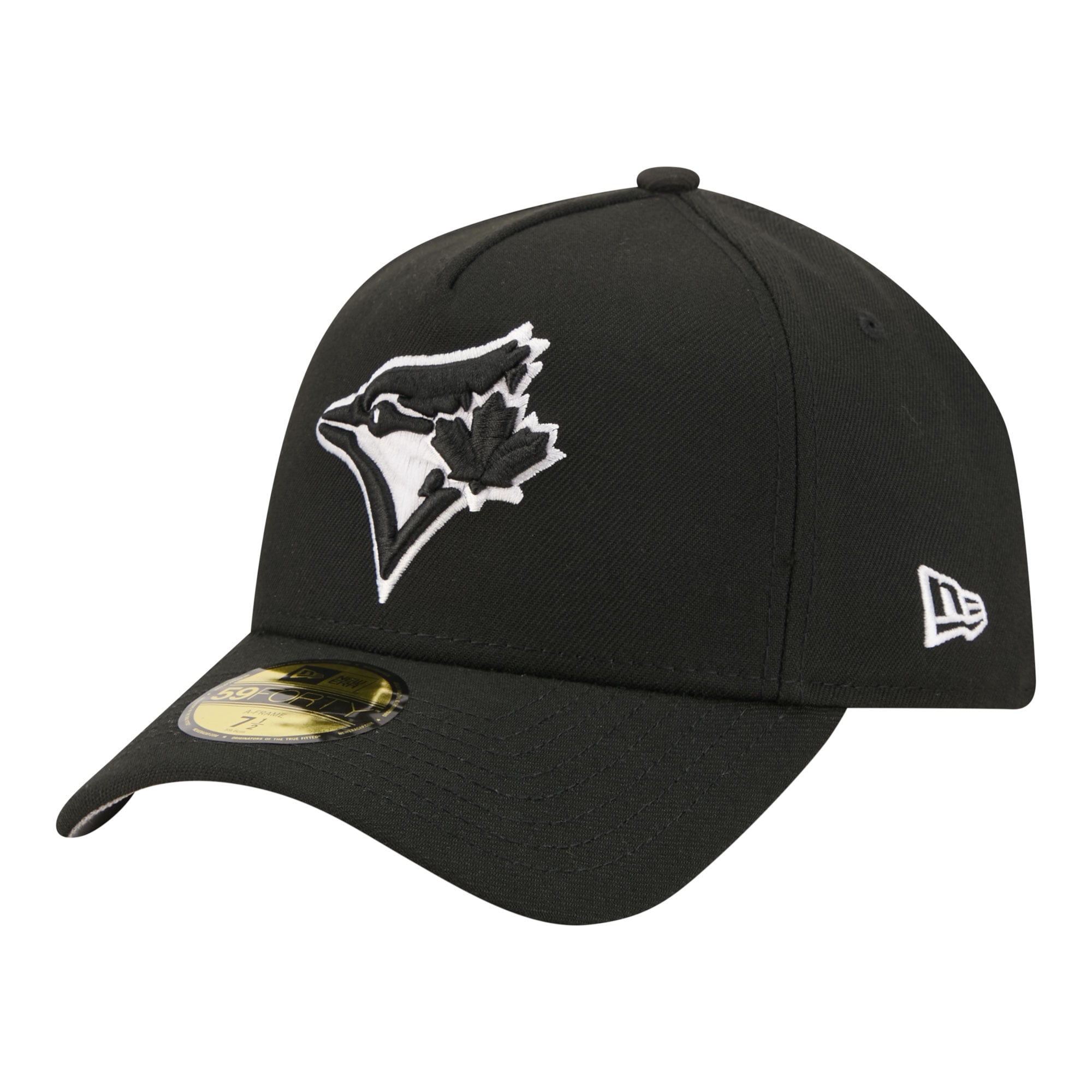 Men's New Era Black Toronto Blue Jays A-Frame 59FORTY Fitted Hat