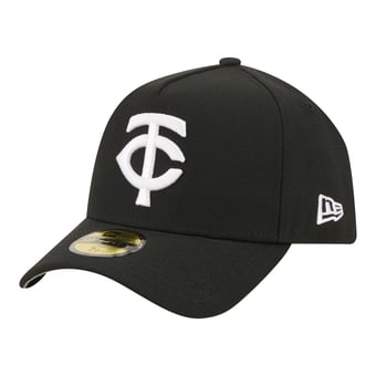 Men's New Era  Black Minnesota Twins A-Frame 59FORTY Fitted Hat