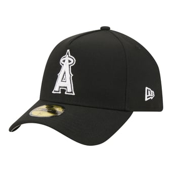 Men's New Era  Black Los Angeles Angels A-Frame 59FORTY Fitted Hat