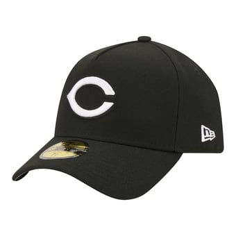 Men's New Era  Black Cincinnati Reds A-Frame 59FORTY Fitted Hat