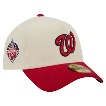Men's New Era  Cream Washington Nationals Chrome A-Frame 59FORTY Fitted Hat